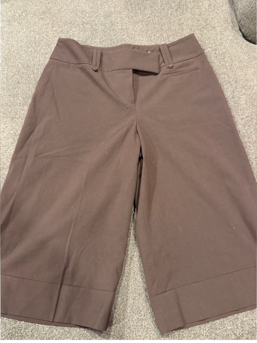 Ann Taylor LOFT Brown wide leg crop Capris